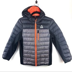 Gerry Youth Hooded Down Jacket Size M 10-12 Grey